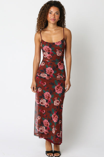 Laura Mesh Floral Maxi