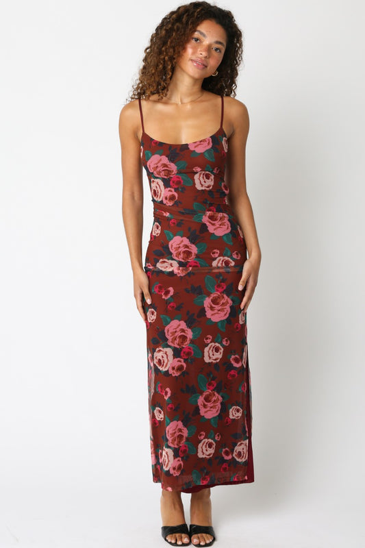 Laura Mesh Floral Maxi