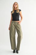 Mid Rise Barrel Jeans - Polkadots & Moonbeams LAJust Black DenimOlive0Mid Rise Barrel Jeans