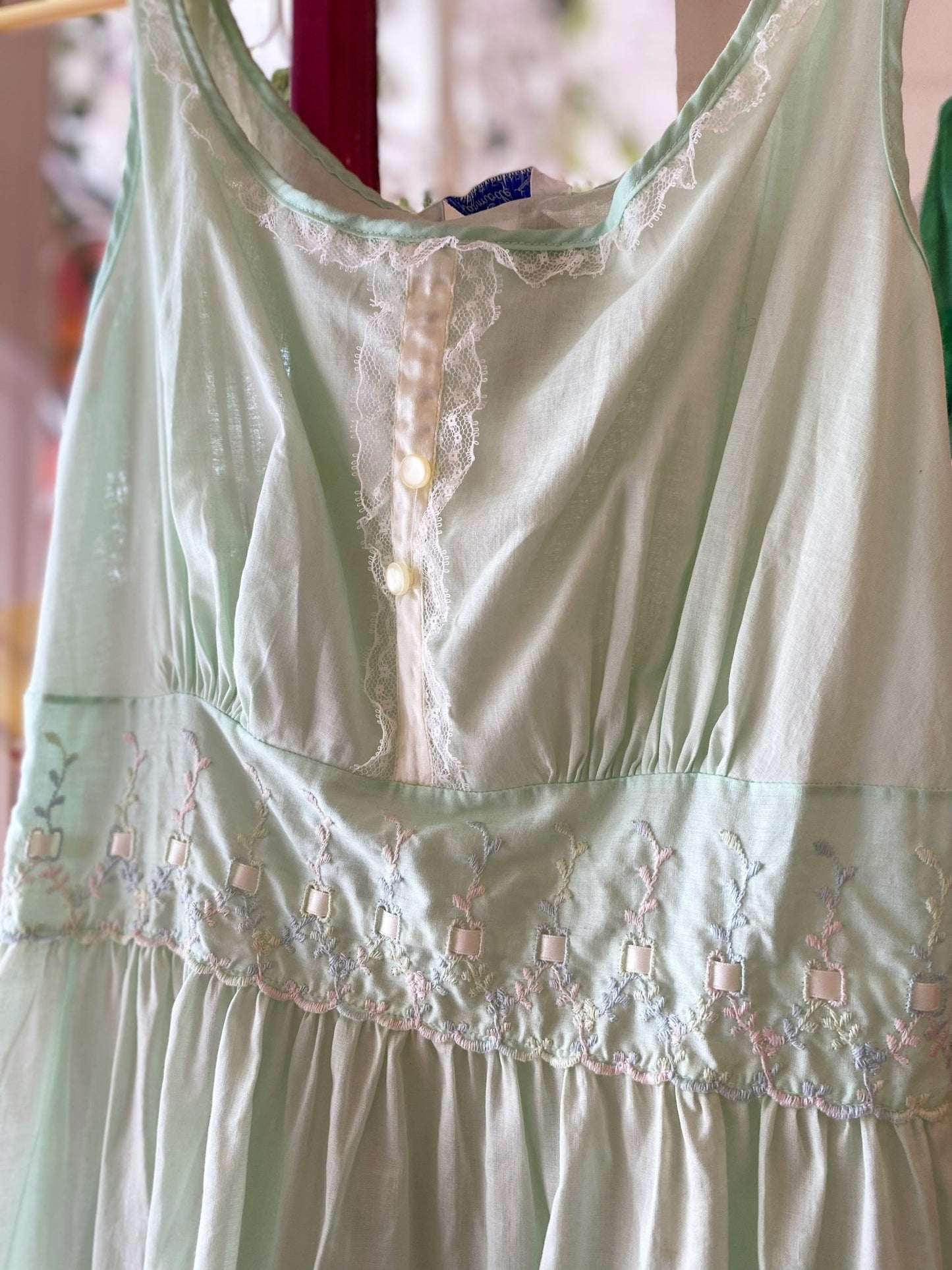 Mint Lace Vintage Dress - Polkadots & Moonbeams LAVintageMint Lace Vintage Dress