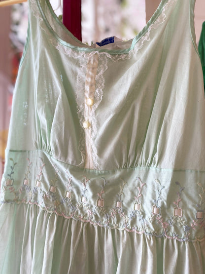 Mint Lace Vintage Dress - Polkadots & Moonbeams LAVintageMint Lace Vintage Dress
