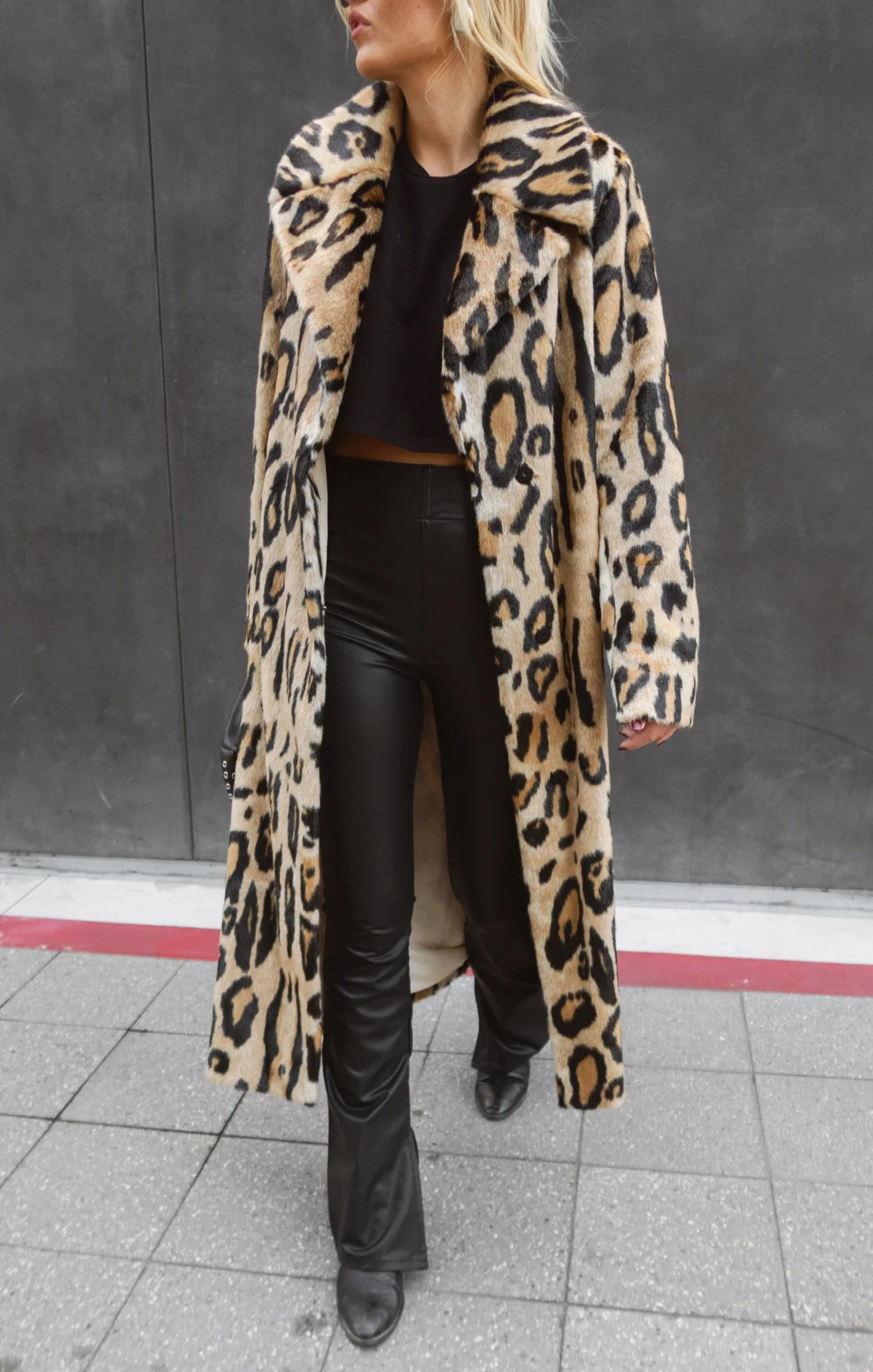 Miss Cindy Overcoat Feline Faux Fur