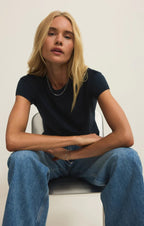 Modern Slub Tee - Polkadots & Moonbeams LAZ SUPPLYNavyXSModern Slub Tee