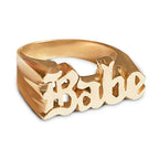 Nameplate Statement Ring - Polkadots & Moonbeams LAPolkadots & MoonbeamsLOS ANGELES6Nameplate Statement Ring