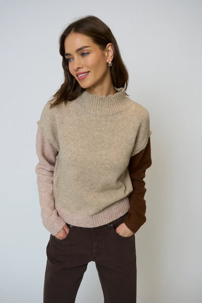 Olivia Ruffle Neck Sweater