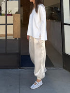 Oversized Knit Sweater - Polkadots & Moonbeams LABeige MossWhiteS/MOversized Knit Sweater