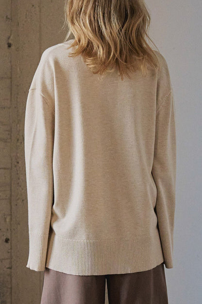 Oversized Knit Sweater - Polkadots & Moonbeams LABeige MossWhiteS/MOversized Knit Sweater