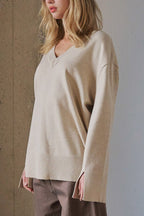 Oversized Knit Sweater - Polkadots & Moonbeams LABeige MossWhiteS/MOversized Knit Sweater