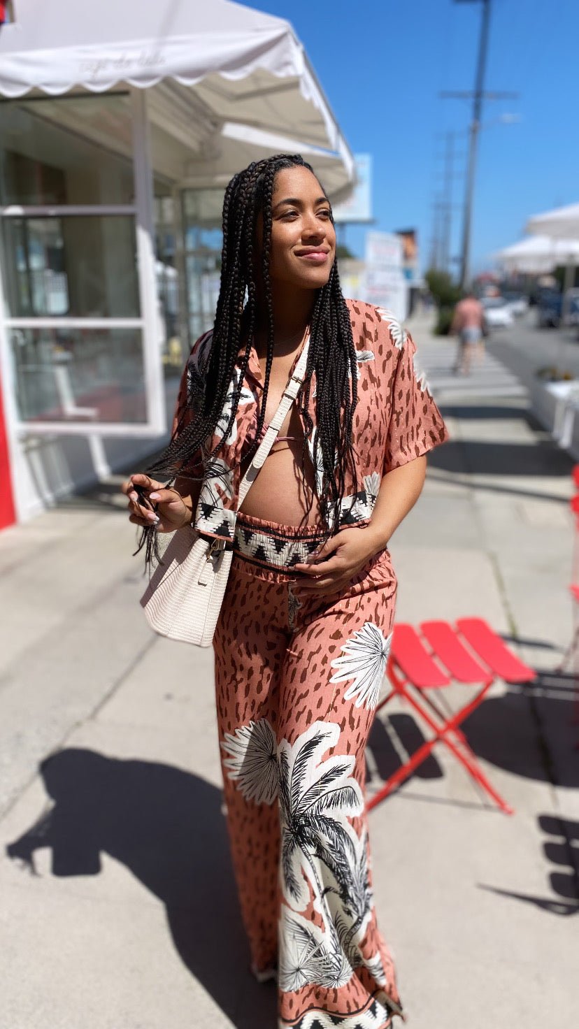 Palm Border Crop Top - Polkadots & Moonbeams LAVintage HavanaSPalm Border Crop Top