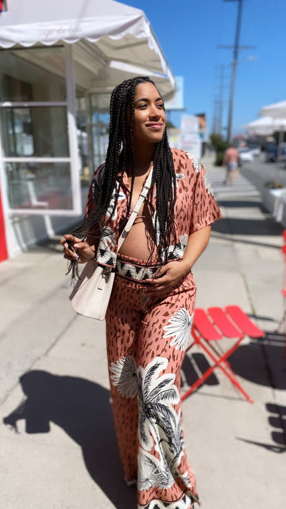 Palm Border Crop Top - Polkadots & Moonbeams LAVintage HavanaSPalm Border Crop Top