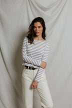 Parker Stripe - Polkadots & Moonbeams LAPerfect White Teetan/whiteXSParker Stripe