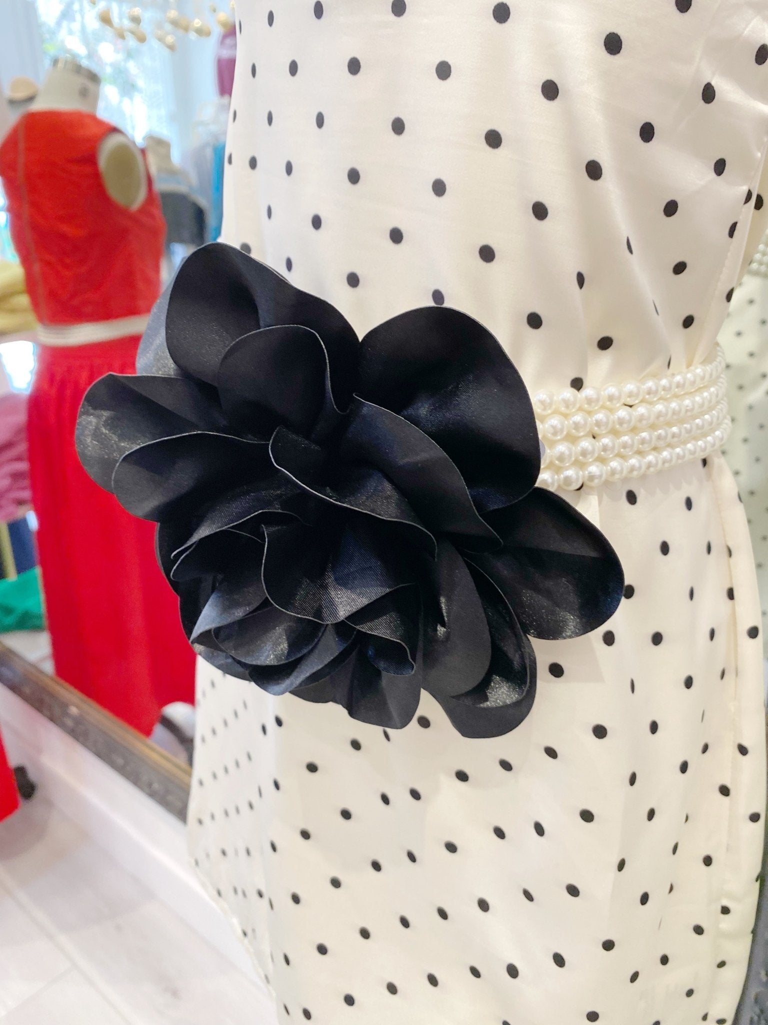 Pearl Flower Belt - Polkadots & Moonbeams LAPolkadots & MoonbeamsBLACKPearl Flower Belt