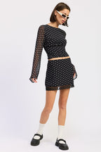 Penny Polkadots Skirt - Polkadots & Moonbeams LAPolkadots & MoonbeamsBLACK/WHITESPenny Polkadots Skirt