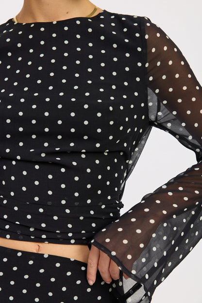 Penny Polkadots Top - Polkadots & Moonbeams LAPolkadots & MoonbeamsBLACK/WHITESPenny Polkadots Top