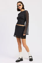 Penny Polkadots Top - Polkadots & Moonbeams LAPolkadots & MoonbeamsBLACK/WHITESPenny Polkadots Top