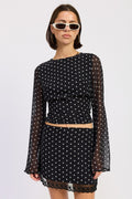 Penny Polkadots Top - Polkadots & Moonbeams LAPolkadots & MoonbeamsBLACK/WHITESPenny Polkadots Top