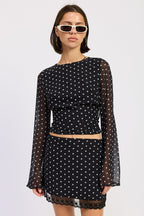 Penny Polkadots Top - Polkadots & Moonbeams LAPolkadots & MoonbeamsBLACK/WHITESPenny Polkadots Top