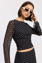 Penny Polkadots Top - Polkadots & Moonbeams LAPolkadots & MoonbeamsBLACK/WHITESPenny Polkadots Top