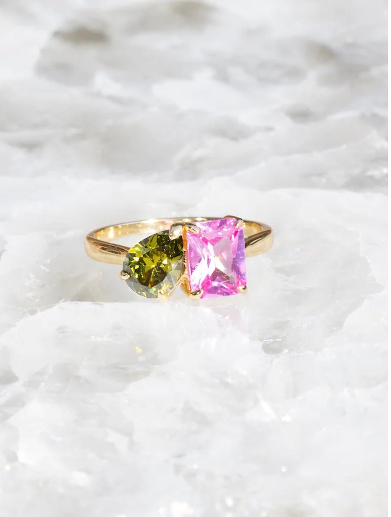 Perfect Pair Ring - Polkadots & Moonbeams LANative Gem6Hot pinkPerfect Pair Ring