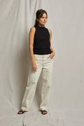 Phoebe Mock Neck Top - Polkadots & Moonbeams LAPerfect White TeeBLACKXSPhoebe Mock Neck Top