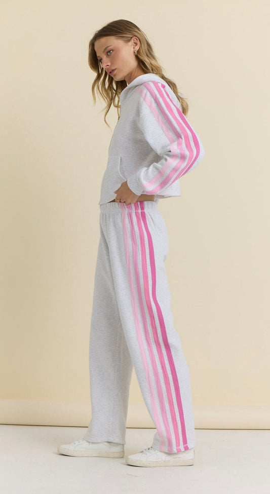 Pink Stripe Sweats - Polkadots & Moonbeams LAVintage HavanaGREYSPink Stripe Sweats