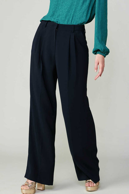 Pintucked Trousers - Polkadots & Moonbeams LAPolkadots & MoonbeamsNavyXSPintucked Trousers