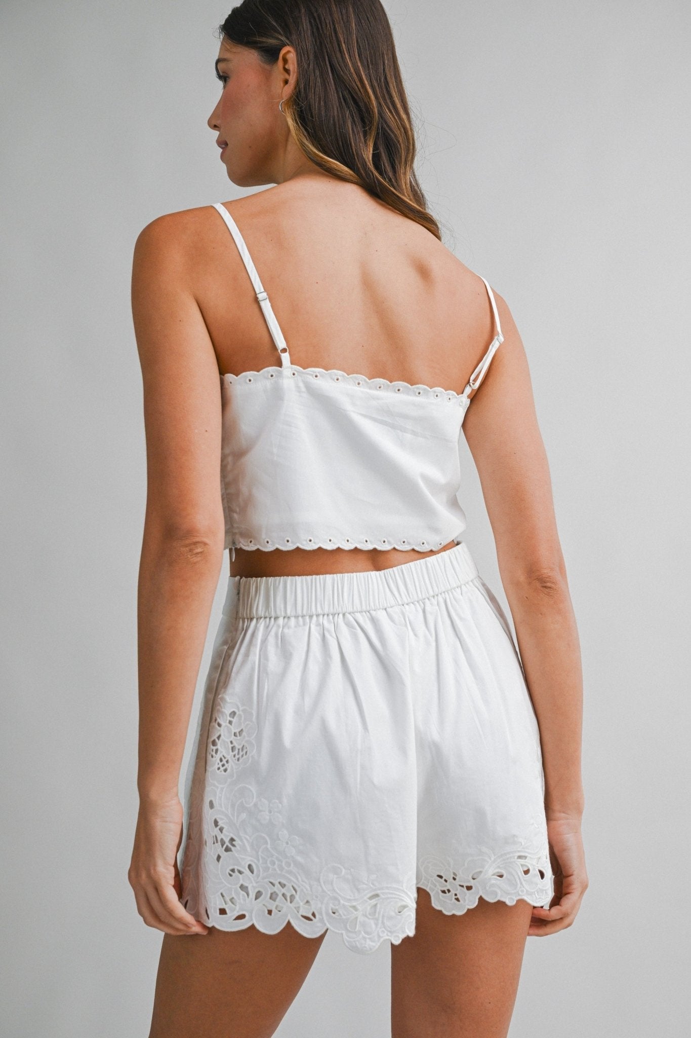Poplin Embroidered Cami - Polkadots & Moonbeams LAPolkadots & MoonbeamsWhiteSPoplin Embroidered Cami