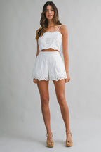 Poplin Embroidered Cami - Polkadots & Moonbeams LAPolkadots & MoonbeamsWhiteSPoplin Embroidered Cami