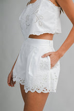 Poplin Embroidered Cami - Polkadots & Moonbeams LAPolkadots & MoonbeamsWhiteSPoplin Embroidered Cami