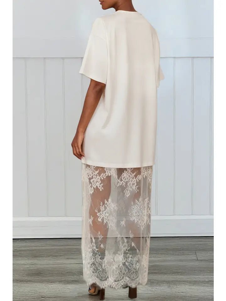 Pre-Order Lace Maxi Shirt Dress - Polkadots & Moonbeams LAPolkadots & MoonbeamsBlackSPre-Order Lace Maxi Shirt Dress