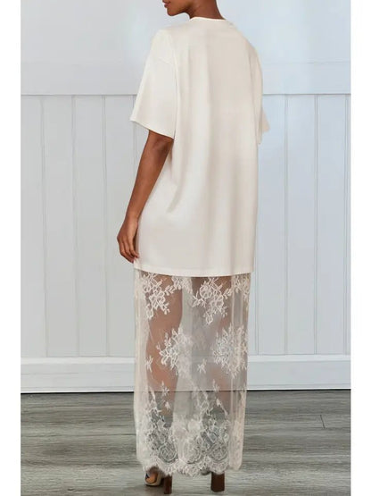Pre-Order Lace Maxi Shirt Dress - Polkadots & Moonbeams LAPolkadots & MoonbeamsBlackSPre-Order Lace Maxi Shirt Dress