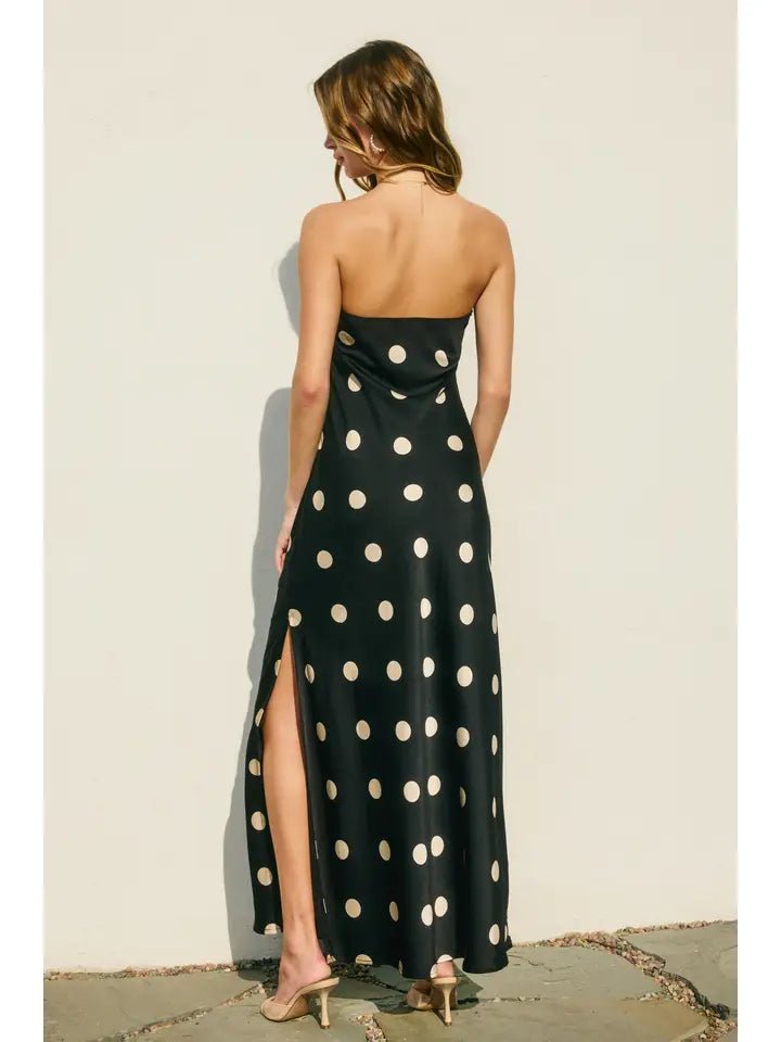 Polkadots Strapless Maxi