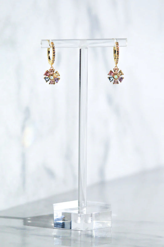Psychedelic Flower Earrings