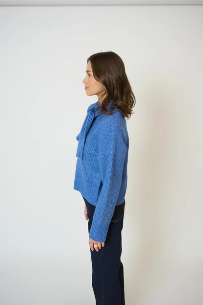 Rayna Scarf Waffle Sweater