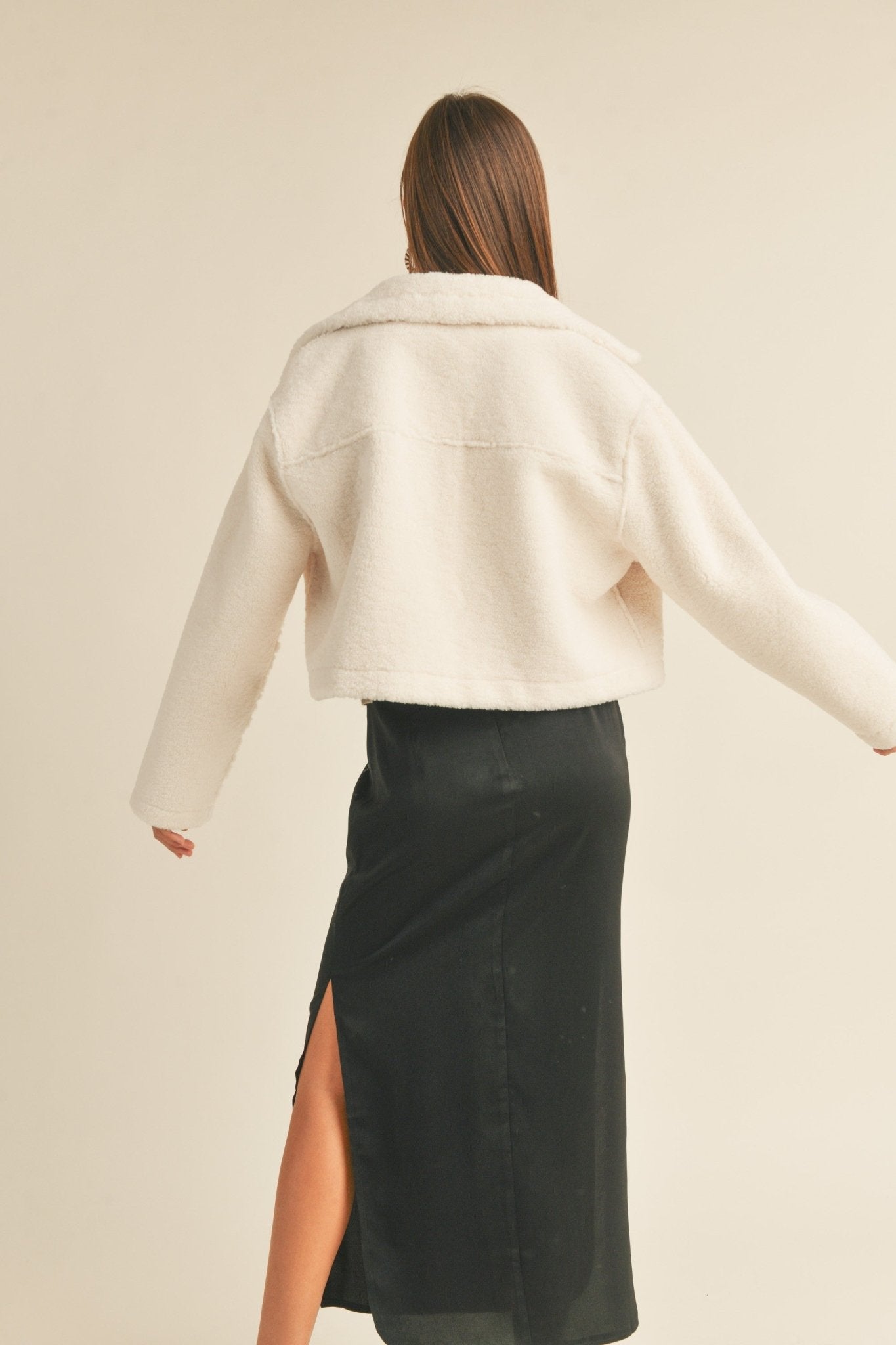 Reverse Sherpa Jacket - Polkadots & Moonbeams LAPolkadots & MoonbeamsivorySReverse Sherpa Jacket