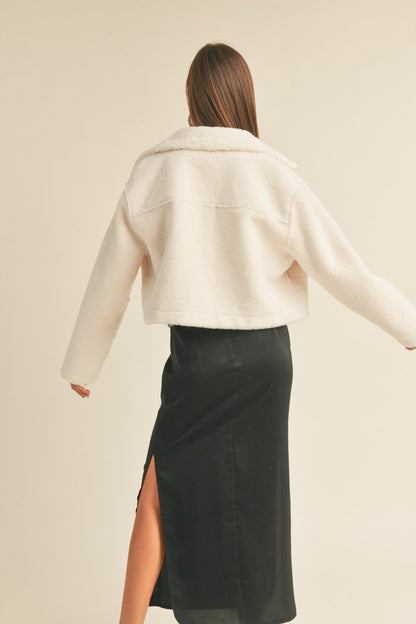 Reverse Sherpa Jacket - Polkadots & Moonbeams LAPolkadots & MoonbeamsivorySReverse Sherpa Jacket