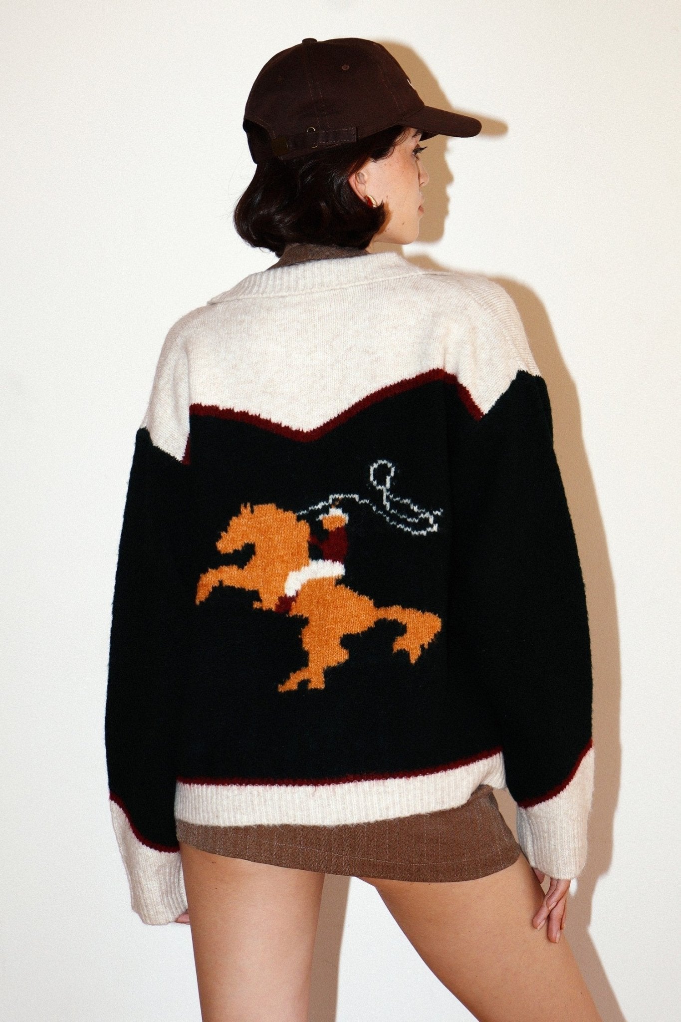 Rodeo Cowboy Sweater - Polkadots & Moonbeams LABailey RoseRED/WHITEXSRodeo Cowboy Sweater