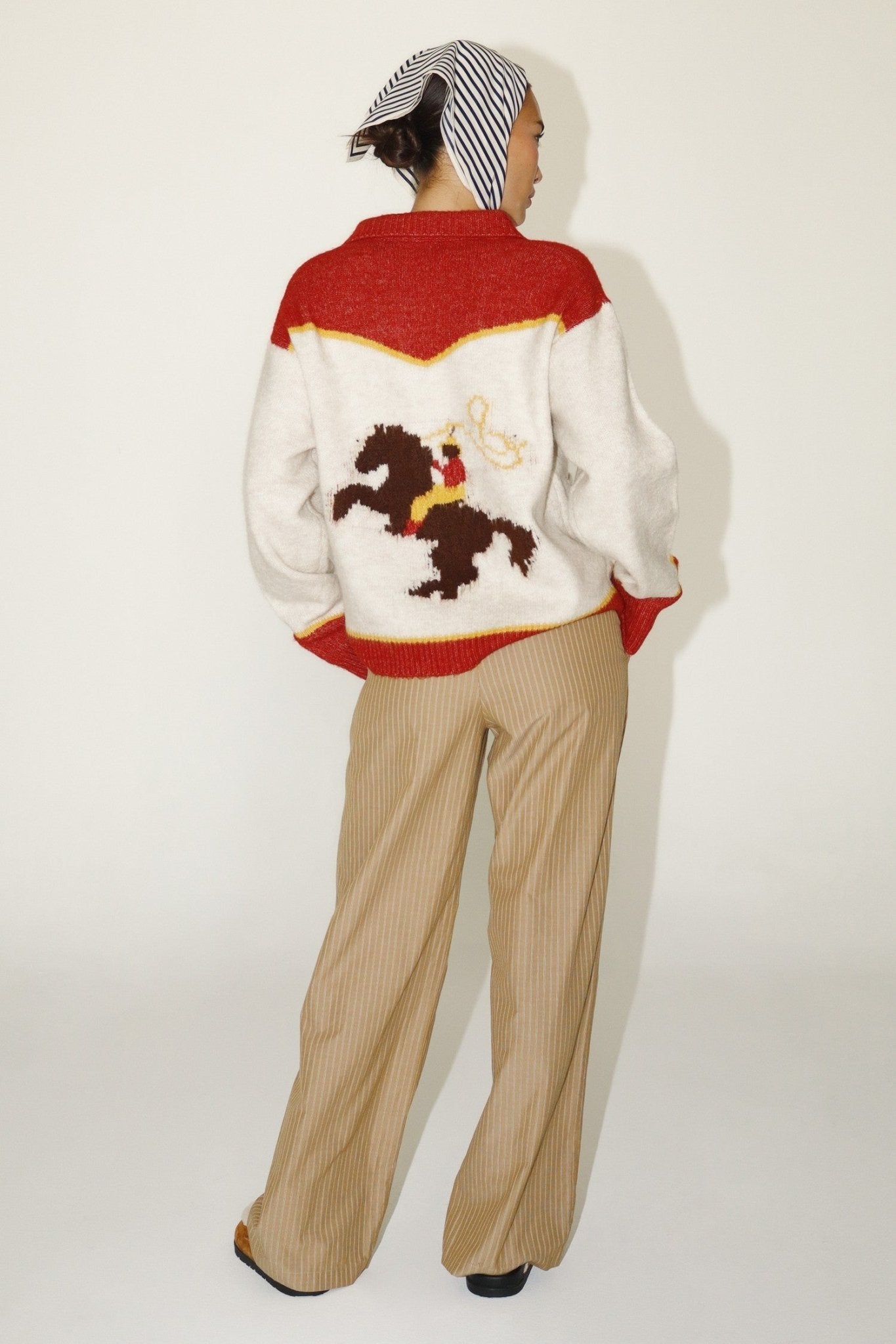 Rodeo Cowboy Sweater - Polkadots & Moonbeams LABailey RoseRED/WHITEXSRodeo Cowboy Sweater