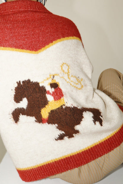 Rodeo Cowboy Sweater - Polkadots & Moonbeams LABailey RoseRED/WHITEXSRodeo Cowboy Sweater