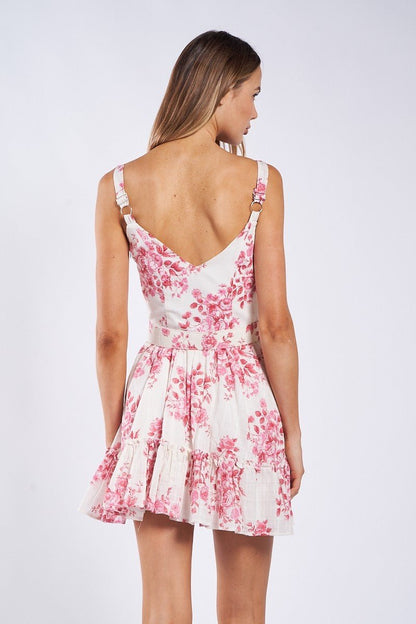 Rosewood Double V Belted Mini - Polkadots & Moonbeams LASky To MoonFLORALSRosewood Double V Belted Mini