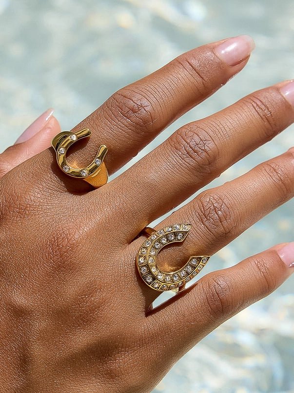 Rovanic CZ Horseshoe Ring - Polkadots & Moonbeams LALuv AJGold7Rovanic CZ Horseshoe Ring