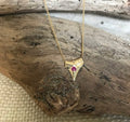 Ruby Sharktooth Necklace - Polkadots & Moonbeams LACaitlin Nicole JewelryRuby Sharktooth Necklace