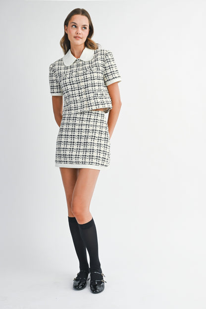 Sabrina Tweed Mini Skirt
