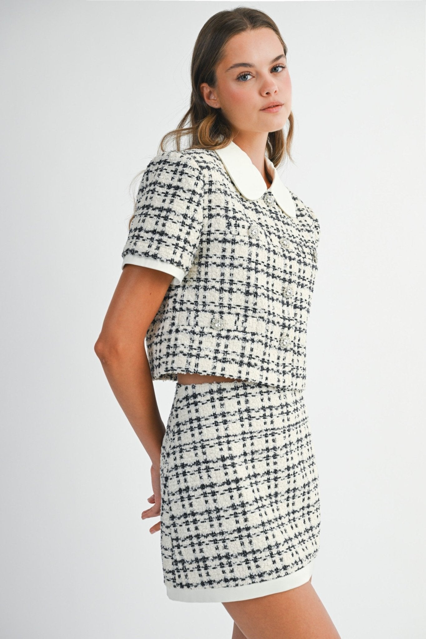 Sabrina Tweed Mini Skirt - Polkadots & Moonbeams LAPolkadots & MoonbeamsSSabrina Tweed Mini Skirt