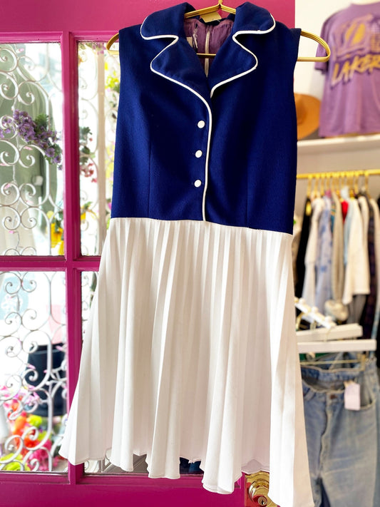 Sailor Mini Vintage Dress - Polkadots & Moonbeams LAVintageSailor Mini Vintage Dress