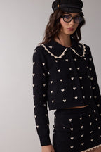 Scallop Cardigan - Polkadots & Moonbeams LAPolkadots & Moonbeams LABlackSScallop Cardigan