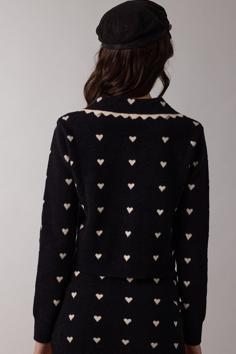 Scallop Cardigan - Polkadots & Moonbeams LAPolkadots & Moonbeams LABlackSScallop Cardigan