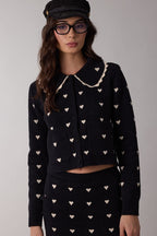 Scallop Cardigan - Polkadots & Moonbeams LAPolkadots & Moonbeams LABlackSScallop Cardigan