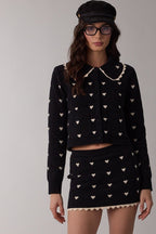 Scallop Cardigan - Polkadots & Moonbeams LAPolkadots & Moonbeams LABlackSScallop Cardigan