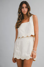 Scallop Hem Crop - Polkadots & Moonbeams LAPolkadots & MoonbeamsoatSScallop Hem Crop